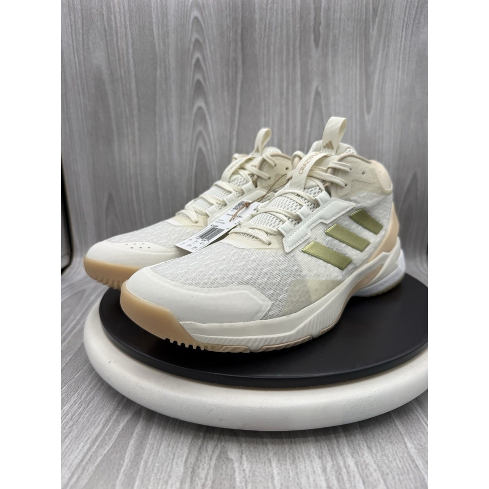 Adidas Crazyflight 6 Mid Womens 10 Indoor Volleyball Off White Gold Shoes HQ4686